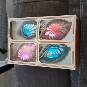 Vintage Bronson Imports mouth blown Christmas ornaments